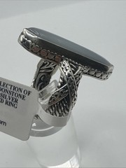 Artisan Collection of Bali moonstone elongated Sterling Silver ring Size 9