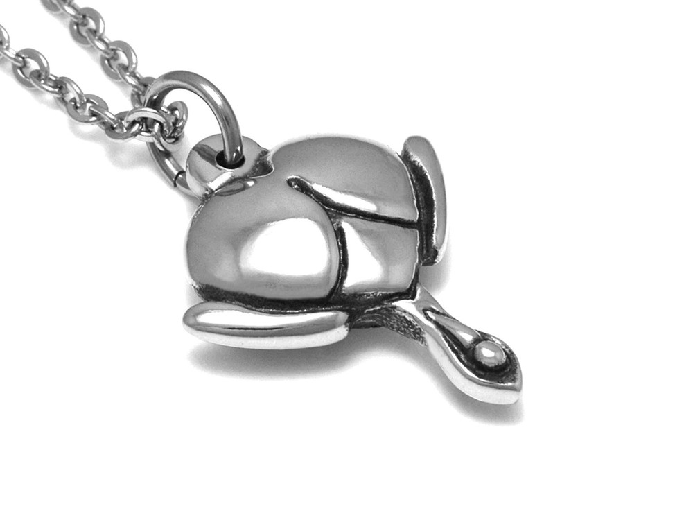 Bleeding Heart Necklace, Handmade Flower Pendant Nature Jewelry in Pewter