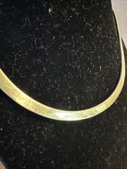 vintage Mexico Sterling 925 silver handmade oval choker collar necklace
