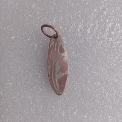 Handmade Mokume Gane Copper Pendant – Unique Woodgrain Pattern Jewelry