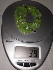 18” Lime Green Serpentine Necklace Polished Chip Beads VINTAGE