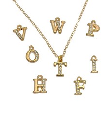 Handcrafted Personalized Letter Initial CZ Necklace Gold Filled Custom Gift