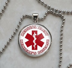 Meniere’s Disease Medical Alert Pendant Necklace