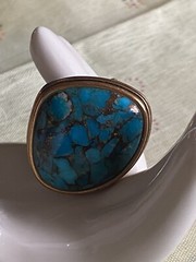 Barse Magnesite Shades Of Earth Stunning Size 7 Statement Ring