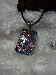 Handcrafted Resin Pendant Multicolored 18 to 20 Inch Necklace