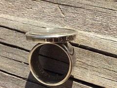Buffalo Nickel and Silver Half Dollar Coin Ring, your size