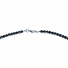 AAA Black Spinel Gemstone Necklace with Center Potomac Pearl-Select your length!