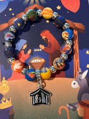 Jilzarah The Story of Christmas Handmade Clay Kids Bracelet NWT