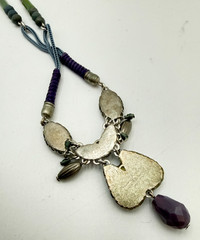AYALA BAR Necklace Choker Purple Green Blue