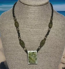 Beaded Necklace Signed 18 Inches Long