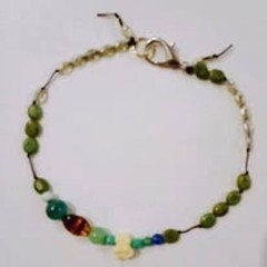 White elephant necklace & earrings crafted with ancient unique imported beads!!