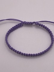 Handmade Light Purple Macrame Square Knot Adjustable Bracelet
