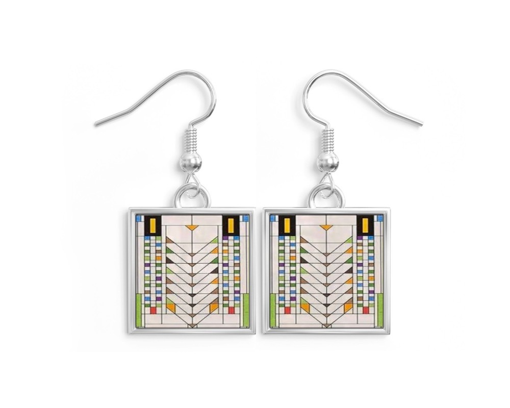Tree of Life Earrings, Frank Lloyd Wright, Gift for Her, Architecture Jewelry