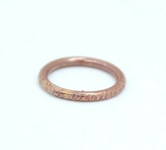 Copper Ring Stackable Hammered Rings band Size 3.5 Wedding Ring Unisex thin 2mm