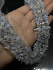 White Quartz Chunky Necklace With Silver Tone Filigree Clasp 18in Stunning✨