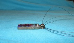 Dichroic Cosmic Stardust Glass 925 Pendant 1 3/4″ Signed R+G 16″-18″ Necklace