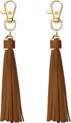 Penta Angel 2Pcs 5.9» Large PU Leather Tassel with Lobster Swivel Keychain