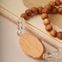 Cedar Wood Bead Bracelet Wooden Buddhist Prayer Beads Amulet Gift