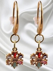 Handmade Cubic Zirconia Earrings, Christmas Jewelry, Hypoallergenic Ear Wires
