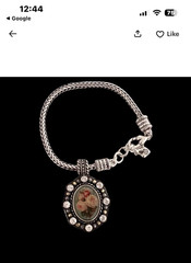 NEW Brighton Bracelet Victorian Inspired 7.5″ Silver Tone Cameo Pendant Flowers