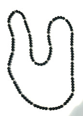 J.C. WALSH 2-STRAND 6″ BRACELET & 30″ NECKLACE BLACK QUARTZ BEADS SET JCW344