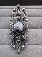 D’Joy Artisan Crafted Premium White Buffalo Ring Size 7.
