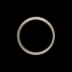 10K Solid Gold 2Row Micro Pave Full Eternity Ring Natural Diamonds 0.6‑0.8ctw