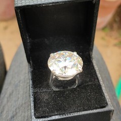 RARE 32 Ct Certified Diamond Solitaire Cocktail Ring! FREE Diamond Studs