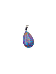 Natural 1″ Stone Teardrop Shaped Pendant Necklace On 17″-18″ Black Cord – CHOICE