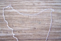 Artisan Southwestern Sterling Silver Etched Pink Fire Opal Cluster Bar Necklace