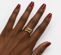 Gold 925 Wide Ring Sz 6 Artisan Sundance Style Crisscross Boho Vermeil Boho Open