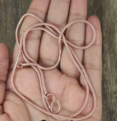 22 inch Pure Copper Thin Snake Chain Necklace, Healing Copper Jewelry Spiritual