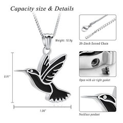 Hummingbird Urn Necklace for Ashes Cremation Memorial Ashes Pendant Memorial Urn