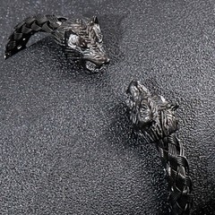 Wolves Of Odin Viking Bracelet | Norse Jewelry | Fenrir Wolf | Viking Jewelry