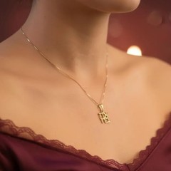 Ahava Hebrew Love Pendant In 14k Yellow Gold Small Necklace Solid Jewish Jewelry