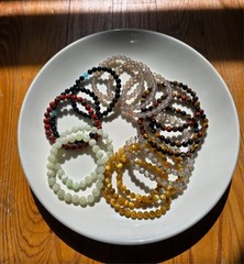 Natural Mini Gemstone Stretch Bracelet | 5-6mm Tiny Beads