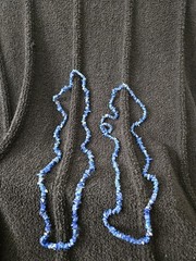 Two Lapis Lazuli Denim Necklaces Blue Chip 32″ Women’s Jewelry Making Beads