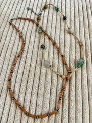 Carnelian Agate and Multi Gemstone Necklace