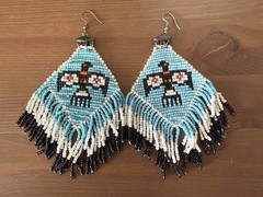 Indigenous Thunderbird Beaded Earrings