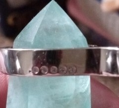 925 Amethyst ring, size 8 1/4, With CZ Stones, Unusual Glam Design!!!