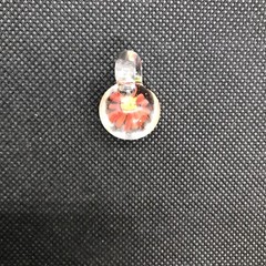 HAND BLOWN GLASS PENDANT – Pretty Flower Design – 1x.5in – One Of One Art
