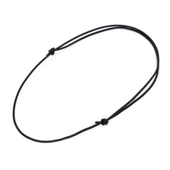 2 x brown leather cord sliding knot adjustable choker necklace