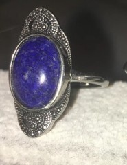 lapis lazuli ring S925 adjustable to size 6,7 & 8