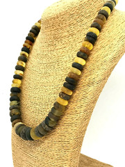 AMBER NECKLACE Gift HEALING Untreated Donuts Baltic Unpolished Beads 58g 16008