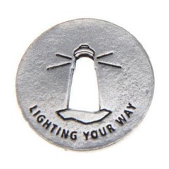 Guidance Blessing Ring Charm, Pewter | Lighting Your Way | Lighthouse