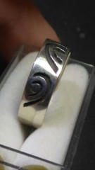 ATTRACTIVE STERLING SILVER.925 BAND RING SIZE 9.5-9.75!