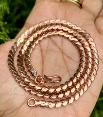 34 inch Pure Copper Serpentine Chain Necklace, Healing Copper Jewelry, Spiritual