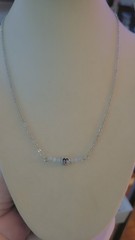 Opalite & Aries Zodiac Charm Necklace Silver Chain And Opalite Natural Gemstones