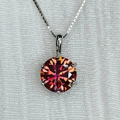 HUGE 4.00 Ct Certified Pink Diamond Pendant,FREE Tariffs &matching Studs