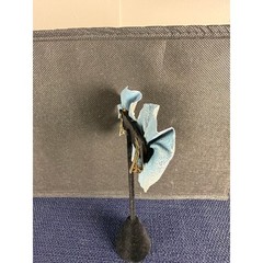 Handmade Paper Maché Clip‑On Earrings – Fabric Floral & Pearl Center